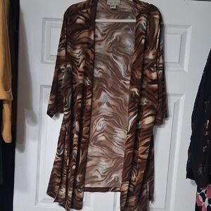Chic Brown and Tan Women's Tunic by Carolyn Strauss $16.00